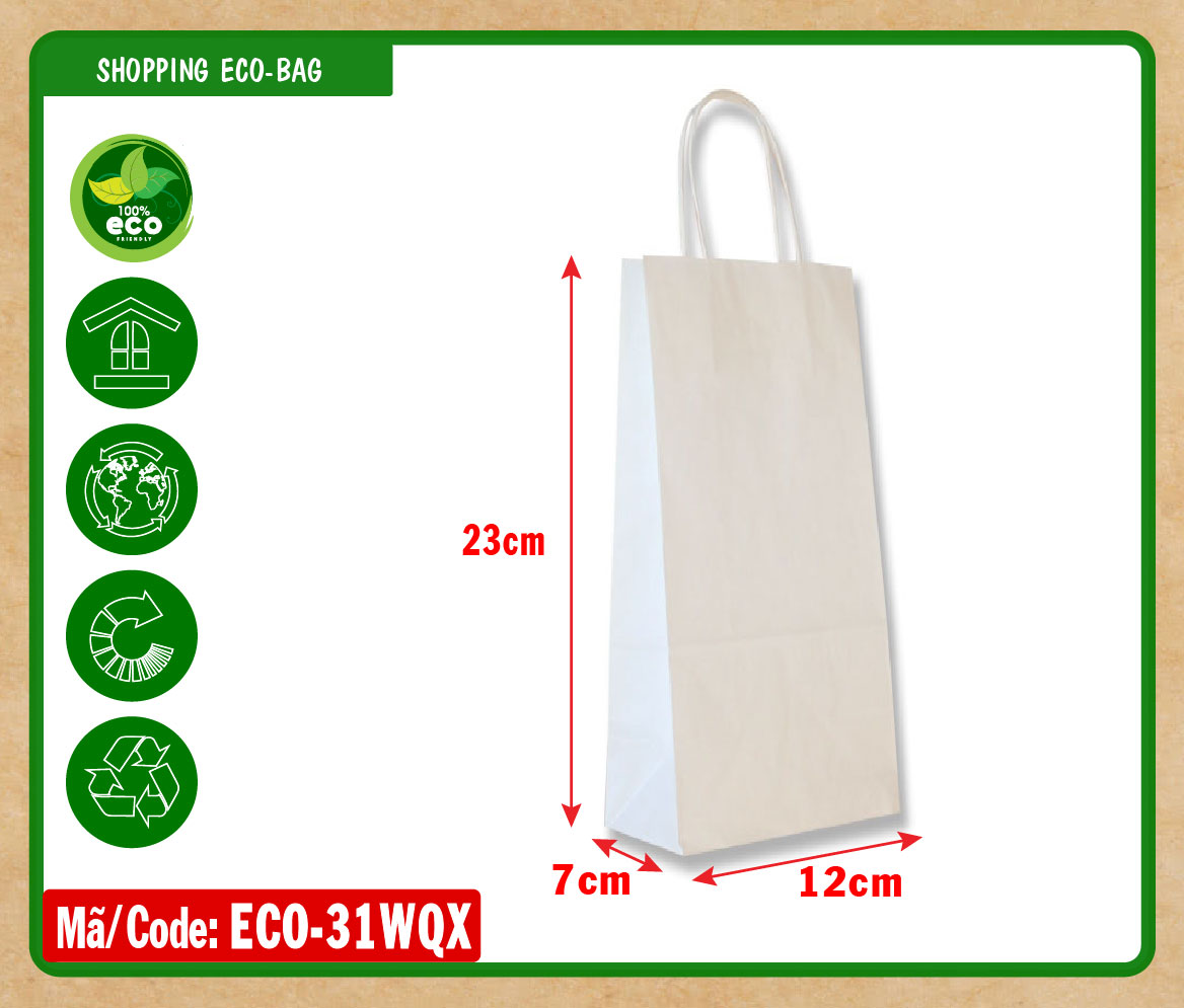 túi giấy kraft trắng